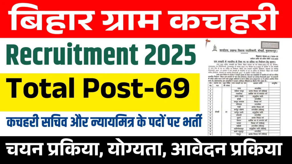 Bihar Gram Kachahri vacancy 2025